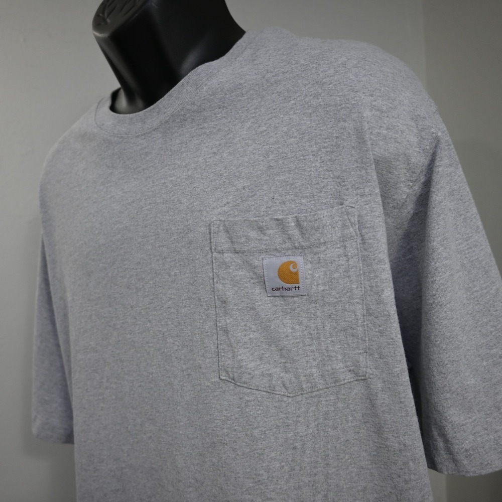 Carhartt K87‎ Pocket T Shirt Gray Original Fit Short Sleeve Mens Size 2XL XXL